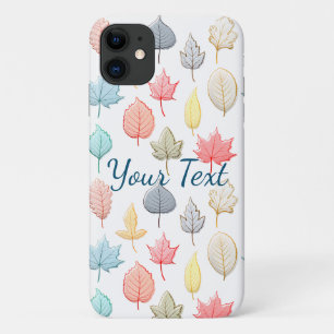 Capa Para iPhone 11 Folhas de Pastel