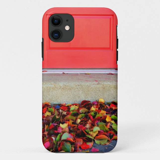 Capa Para iPhone 11 Folhas e Portas (Verso)