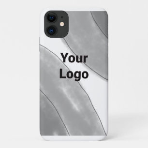 Capa Para iPhone 11 folhas pretas, azuis, simples e personalizadas adi