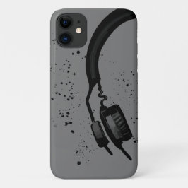 Capa Para iPhone 11 Fone de ouvido artístico Hip Hop Música e Beat