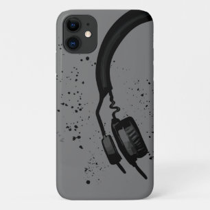 Capa Para iPhone 11 Fone de ouvido artístico Hip Hop Música e Beat