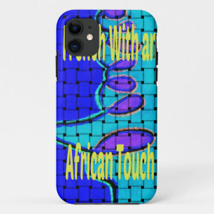 Capa Para iPhone 11 Forma Abstrato Roxa Verde Azul-Africana