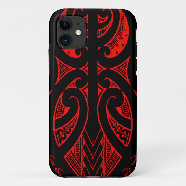 Capa Para iPhone 11 Forma maori tradicional do koru do design do (Verso)