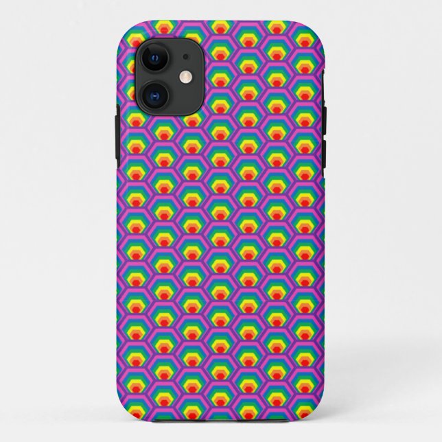 Capa Para iPhone 11 formas abstrato coloridas (Verso)