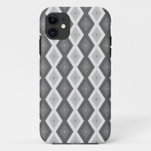 Capa Para iPhone 11 Formas de diamante de cinza