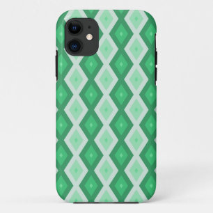 Capa Para iPhone 11 Formas de diamante verde