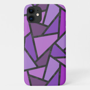 Capa Para iPhone 11 Formas de vidro púrpura manchado