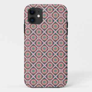 Capa Para iPhone 11 Formas Geométricas com Pequenas Flores