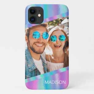 Capa Para iPhone 11 Foto Cinética Moderna Iridescente Iridescente Per