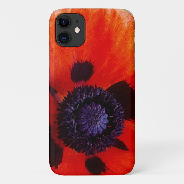 Capa Para iPhone 11 Foto do Flor Laranja Poppy (Verso)