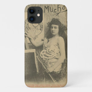 Capa Para iPhone 11 Foto do modelo Alphonse mucha art nouveau única