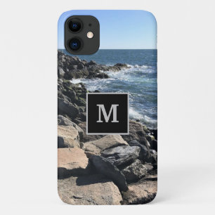 Capa Para iPhone 11 Foto do Solteiro Personalizado Oceano e Rochas Ini