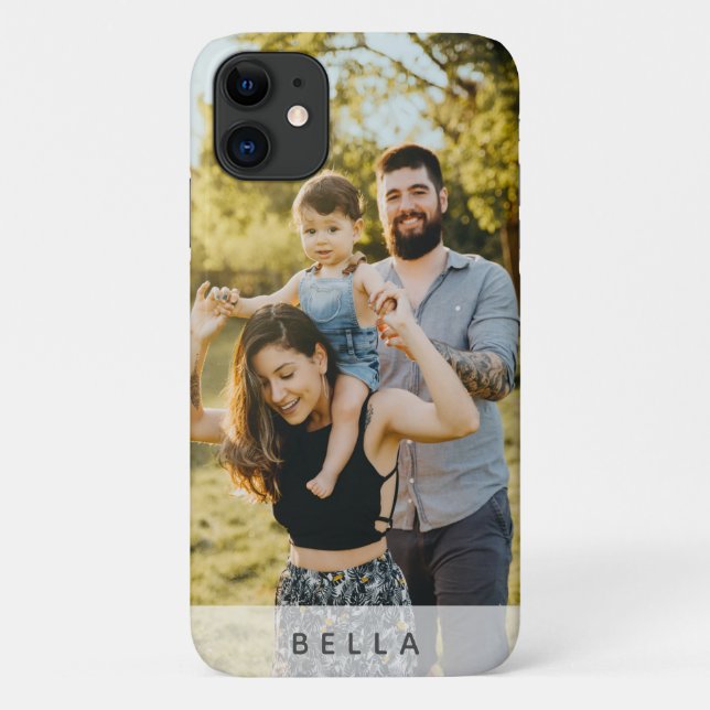Capa Para iPhone 11 Foto Moderna | Família de Nomes - Simples, Gritant (Verso)