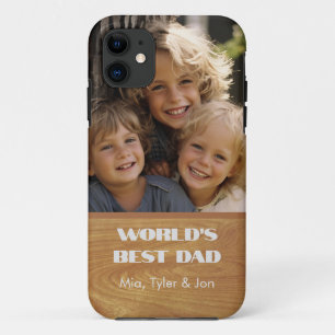 Capa Para iPhone 11 Foto personalizada do melhor Pai do mundo
