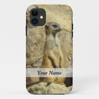 Capa Para iPhone 11 Fotografia fofa do meerkat