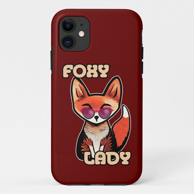 Capa Para iPhone 11 Foxy Lady | Raposa-branca (Verso)