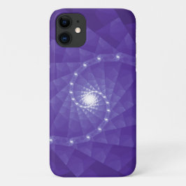 Capa Para iPhone 11 Fractal Roxo Geométrico