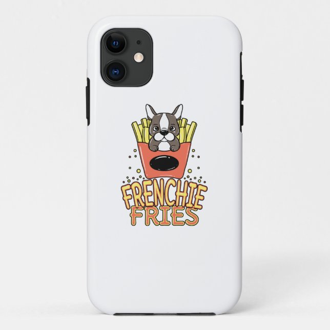 Capa Para iPhone 11 Francês Fries Frita de cachorro-quente (Verso)