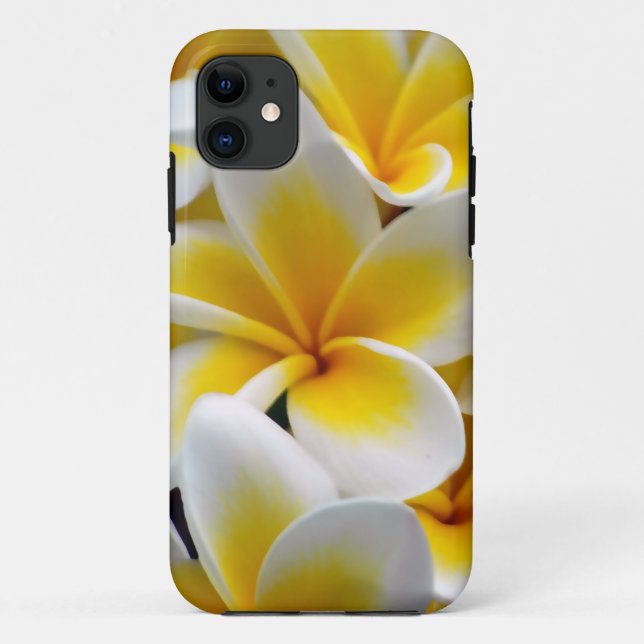 Capa Para iPhone 11 Frangipani Plumeria Flower Photo (Verso)