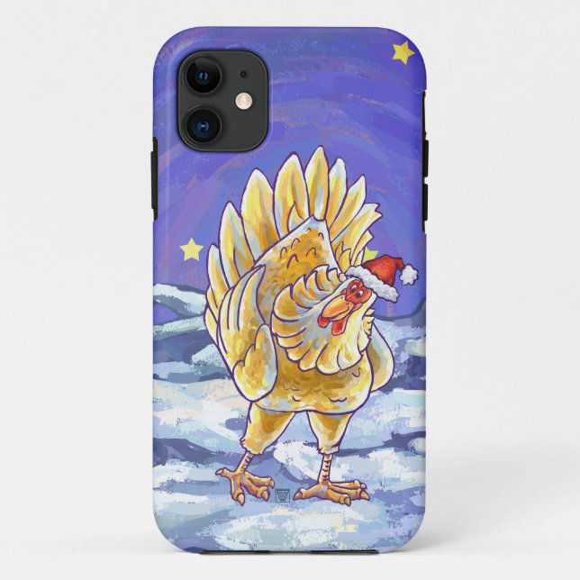 Capa Para iPhone 11 Frango de Natal (Verso)