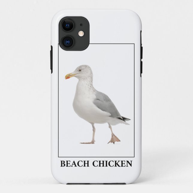 Capa Para iPhone 11 Frango de Praia - Humor do Caveira (Verso)