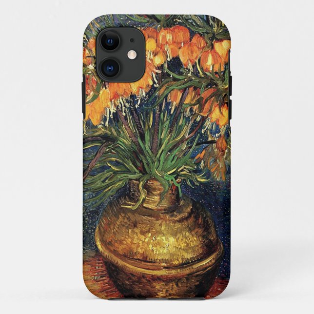 Capa Para iPhone 11 Fraturas em um Vaso de Cobre por Van Gogh. (Verso)