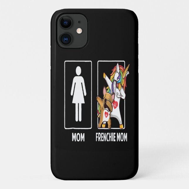 Capa Para iPhone 11 French Gift | Mãe Com A Mãe Francesa Única (Verso)
