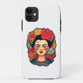 Capa Para iPhone 11 Frida Kahlo Portrait Art