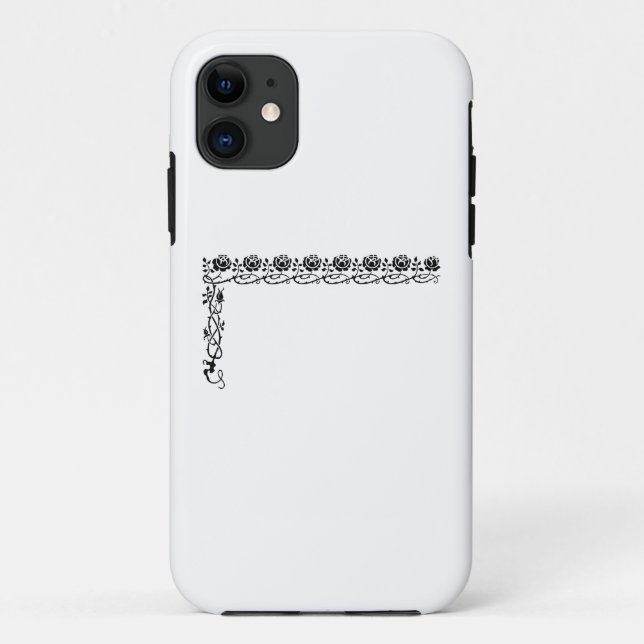Capa Para iPhone 11 fronteira do canto floresce (Verso)