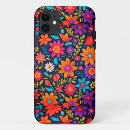 Capa Para iPhone 11 Fronteira floral