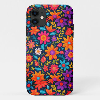 Capa Para iPhone 11 Fronteira floral