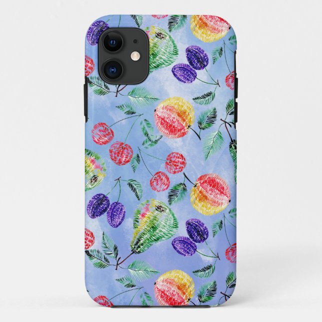 Capa Para iPhone 11 Frutas e bagas. (Verso)
