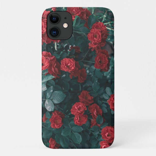 Capa Para iPhone 11 Funda para iPhone 11 Flores de Rosas Vermelhas Ver (Verso)