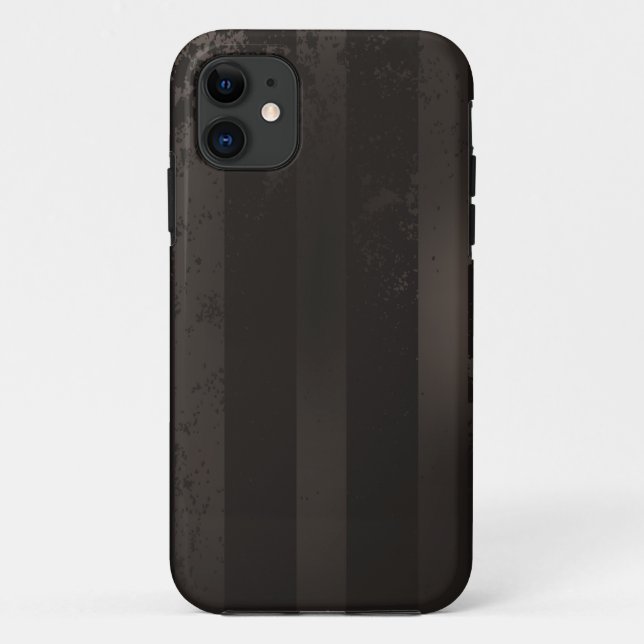 Capa Para iPhone 11 Fundo castanho listrado a vapor (Verso)