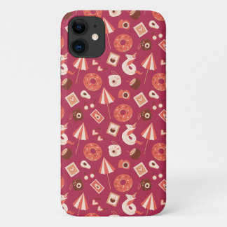 Capa Para iPhone 11 Fundo da Maroon da Summer Stuff