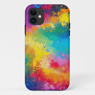 Capa Para iPhone 11 Fundo de Cor de Fantasia Padrão Abstrato