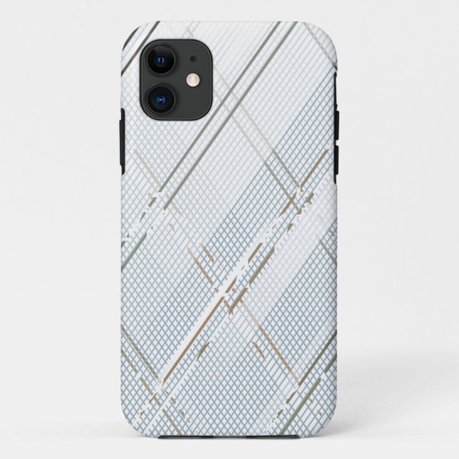 Capa Para iPhone 11 Fundo de faixas diagonais 1 (Verso)