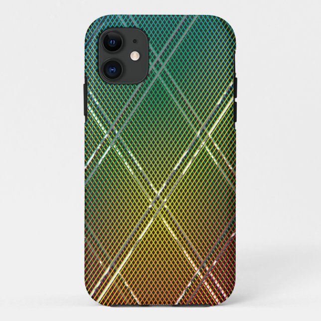 Capa Para iPhone 11 Fundo de faixas diagonais 11 (Verso)