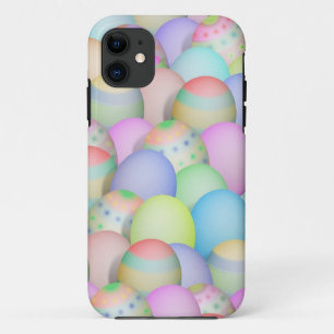 Capa Para iPhone 11 Fundo de Ovos de Páscoa Coloridos
