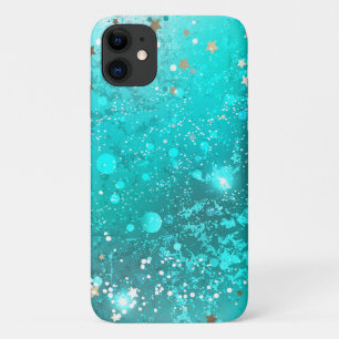 Capa Para iPhone 11 Fundo do Mint Turquoise Foil