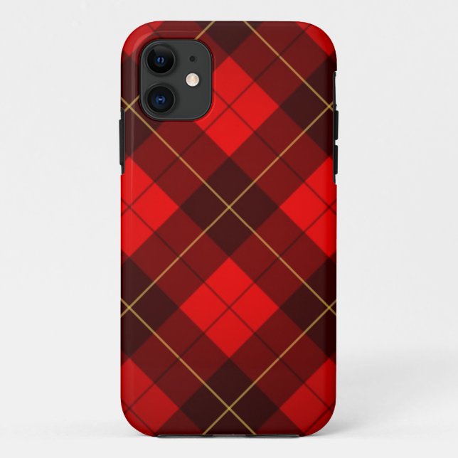 Capa Para iPhone 11 Fundo do tartan de Wallace (Verso)