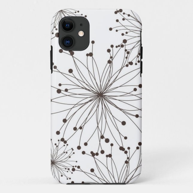 Capa Para iPhone 11 Fundo floral retro (Verso)