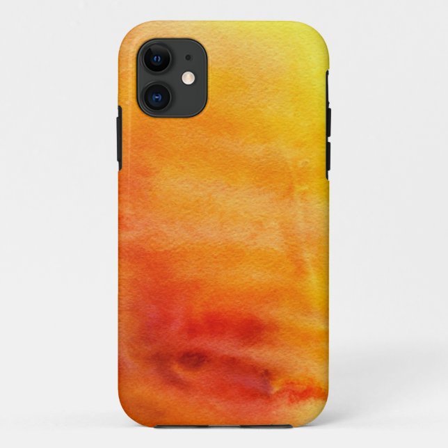 Capa Para iPhone 11 Fundo pintado mão 19 da aguarela abstrata (Verso)