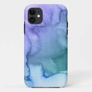 Capa Para iPhone 11 Fundo pintado mão 6 da aguarela abstrata