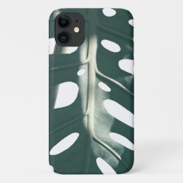 Capa Para iPhone 11 Funky Pale Green Swiss Cheese Plant