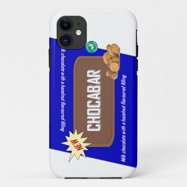 Capa Para iPhone 11 Funny candy bar with nuts (Verso)