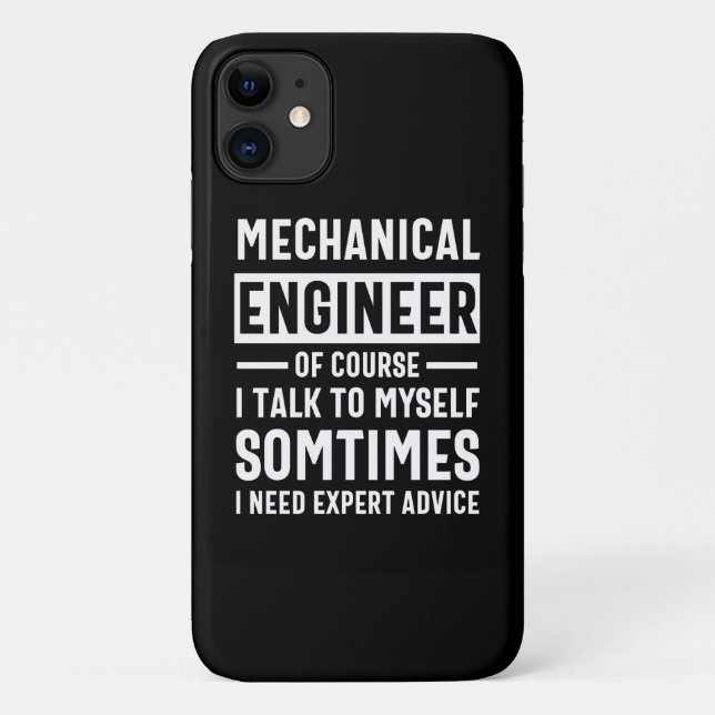 Capa Para iPhone 11 Funny Mechanical  Engineer Gift (Verso)
