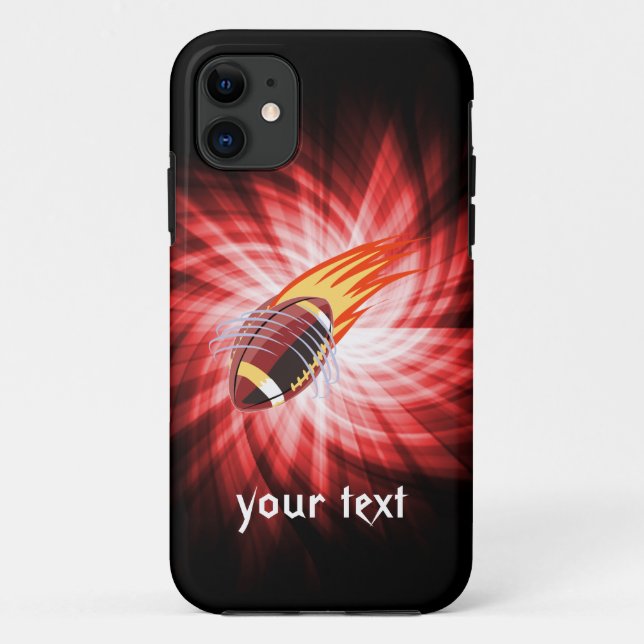 Capa Para iPhone 11 Futebol Flaming; Vermelho (Verso)