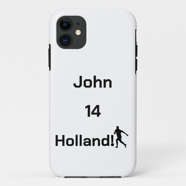 Capa Para iPhone 11 Futebol holandês, personalizável (Verso)