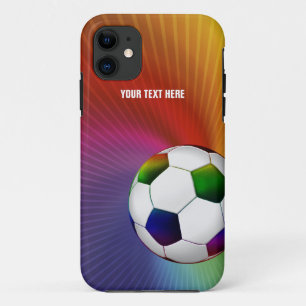 Capa Para iPhone 11 Futebol psicadélico personalizado